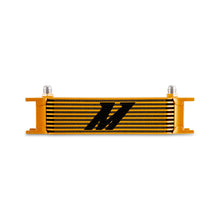 Load image into Gallery viewer, Mishimoto Universal -8AN 10 Row Oil Cooler - Gold - MMOC-10-8GD