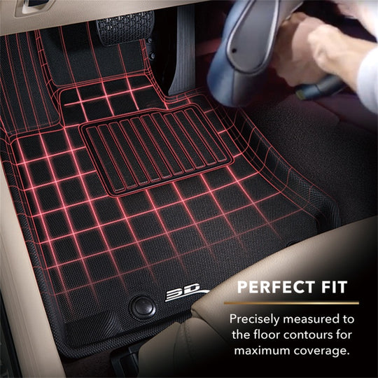 3D MAXpider 2004-2009 Lexus RX Kagu 2nd Row Floormats - Black - L1LX03921509