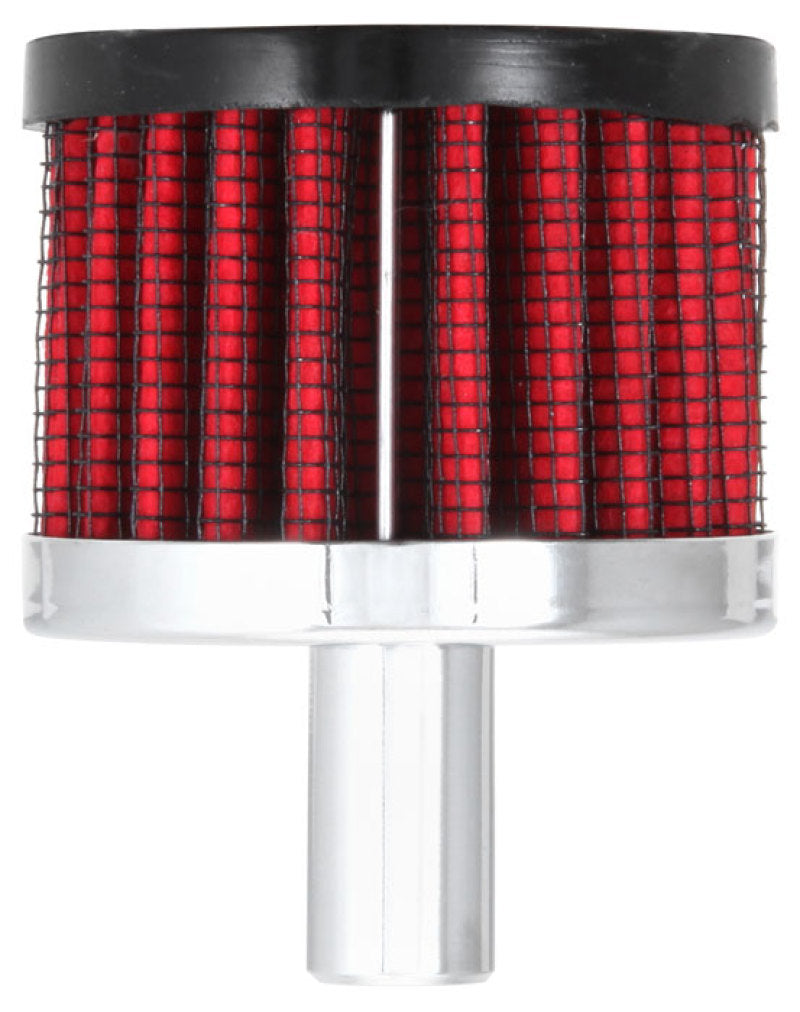 K&N Steel Base Crankcase Vent Filter .5in Vent OD x 2in OD x 1.5in Height - 62-1010