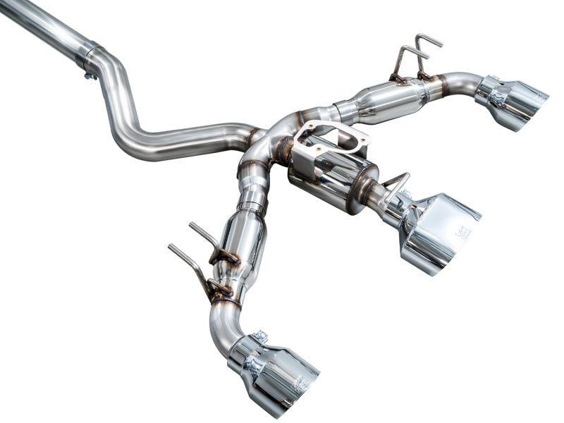 AWE Tuning 23-24 Toyota GR Corolla Track Edition Cat-Back Exhaust - Chrome Silver Tips - 3020-52472