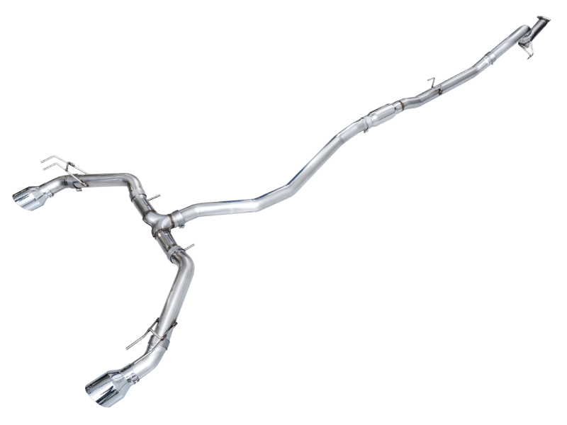 AWE Tuning 22+ Honda Civic Si/Acura Integra Track Edition Cat-Back Exhaust - Dual Chrome Silver Tips - 3020-32331