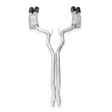 Load image into Gallery viewer, Stainless Works 2020 Ford GT500 Legend Catback X-Pipe Exhaust Factory Connect - Black Tips - GT500CBXFCLB