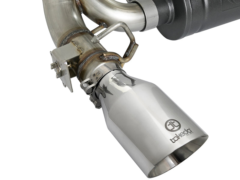 aFe Takeda 3in 304 SS Axle-Back Exhaust System w/ Polished Tip 16-18 Ford Focus RS 2.3L (t) - 49-33104-P