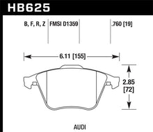 Load image into Gallery viewer, Hawk HPS Street Brake Pads - HB625F.760