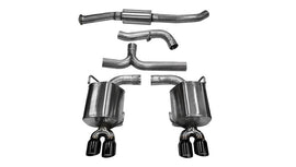 Corsa 2011-2014 Subaru Impreza Sedan STI 2.5L Turbo Manual Black Sport Cat-Back Exhaust - 14863BLK