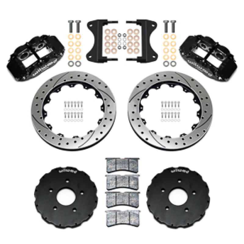 Wilwood 14-19 Chevrolet Corvette C7 Forged Narrow Superlite 6R Front BBK - 13.06 Rotor SRP - Black - 140-18531-D