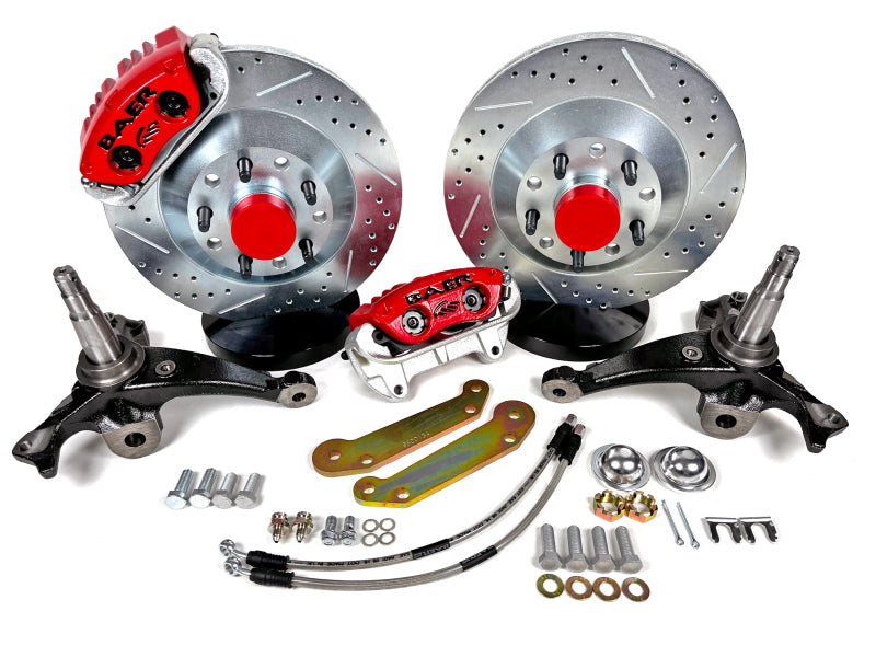Baer Brakes 78-88 GM Malibu/El Camino/Monte Carlo/Regal 13in Classic Series Front Brake Kit - Red - 4301656R