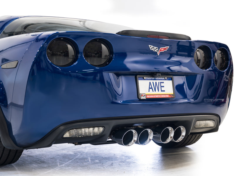 AWE Tuning C6 Chevrolet Corvette Z06/ZR1 Touring Edition Axle-Back Exhaust w/ Chrome Silver Tips - 3015-42606