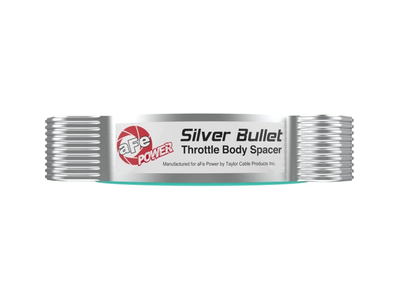 aFe 2020 Vette C8 Silver Bullet Aluminum Throttle Body Spacer Works w/ Factory Intake Only - Silver - 46-34017