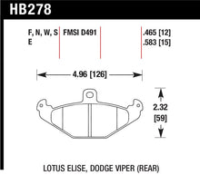 Load image into Gallery viewer, Hawk Lotus Elise 12mm Ht-10 Rear Race Brake Pads - HB278S.465