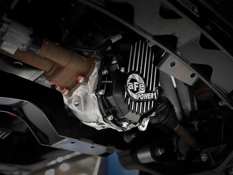 aFe Power Front/Rear Diff Cover Kit w/ Oil 11-19 GM Diesel Trucks V8 (AAM 9.25-12 & AAM 11.5-14) - 46-7707AB