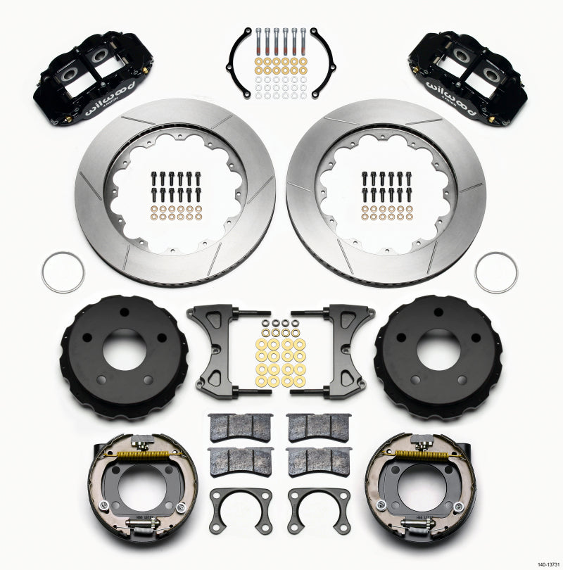 Wilwood Narrow Superlite 4R Rear P-Brk Kit 14.00in Big Ford 2.00in Off Bronco 5 x 5.50 - 140-13731