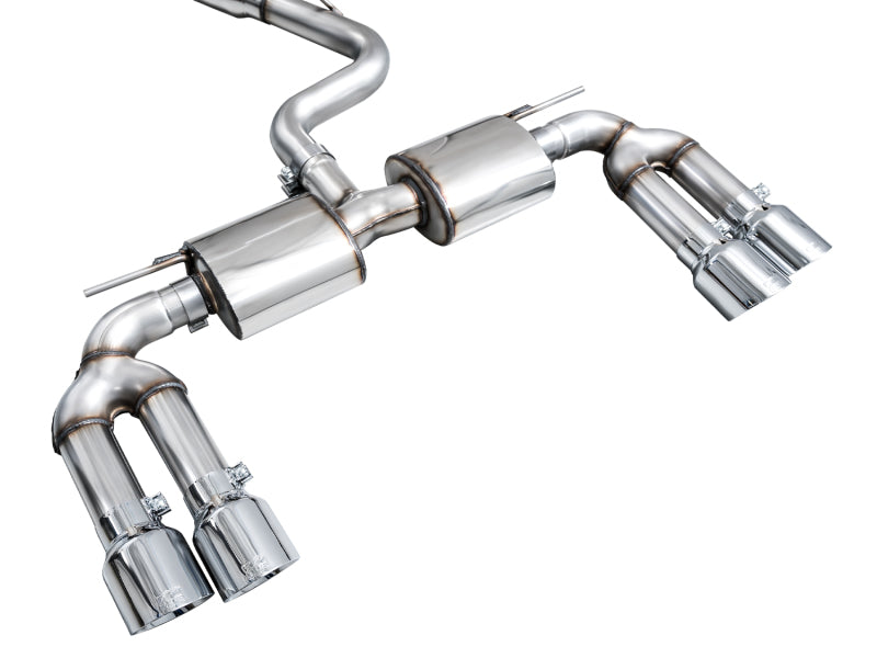 AWE Tuning 22-24 Audi 8Y S3 Touring Edition Exhaust - Chrome Silver Tips - 3015-42897