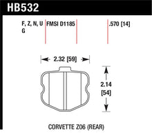 Load image into Gallery viewer, Hawk 06-10 Chevy Corvette (OEM Pad Design) Rear HP+ Street Brake Pads - HB532N.570