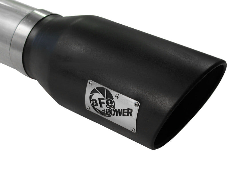 aFe Atlas Exhausts 5in DPF-Back Aluminized Steel Exhaust Sys 2015 Ford Diesel V8 6.7L (td) Black Tip - 49-03064-B