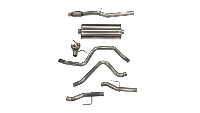 Corsa 2019-24  Silverado/Sierra 5.3L V8 3in Dual Rear Exit 157in Wheelbase Catback - Sport (No Tips) - 21043