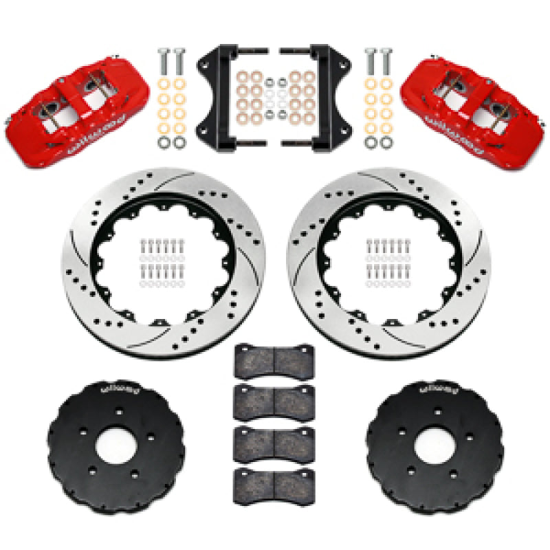 Wilwood 14-19 Chevrolet Corvette C7 AERO6 Front BBK - 14.00 Rotor SRP - Red - 140-18535-DR