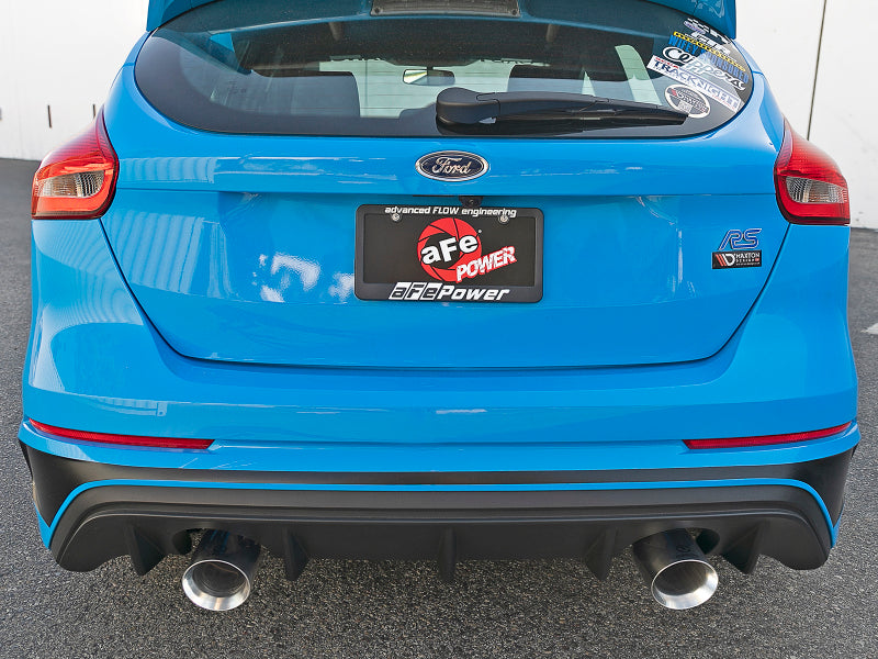 aFe Takeda 3in 304 SS Axle-Back Exhaust System w/ Polished Tip 16-18 Ford Focus RS 2.3L (t) - 49-33104-P