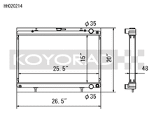 Load image into Gallery viewer, Koyo Nissan 89-93 Skyline GT-R/GT-S 2.6L (t)/88-94 Cefiro 2.0L (t)/89-93 Laurel 2.0L (t) Radiator - HH020214