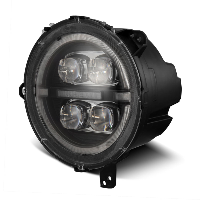 AlphaRex 18-23 Jeep Wrangler JL/Gladiator JT LED Proj Headlights Black w/ Activ Light/Seq Signal/DRL - 880868