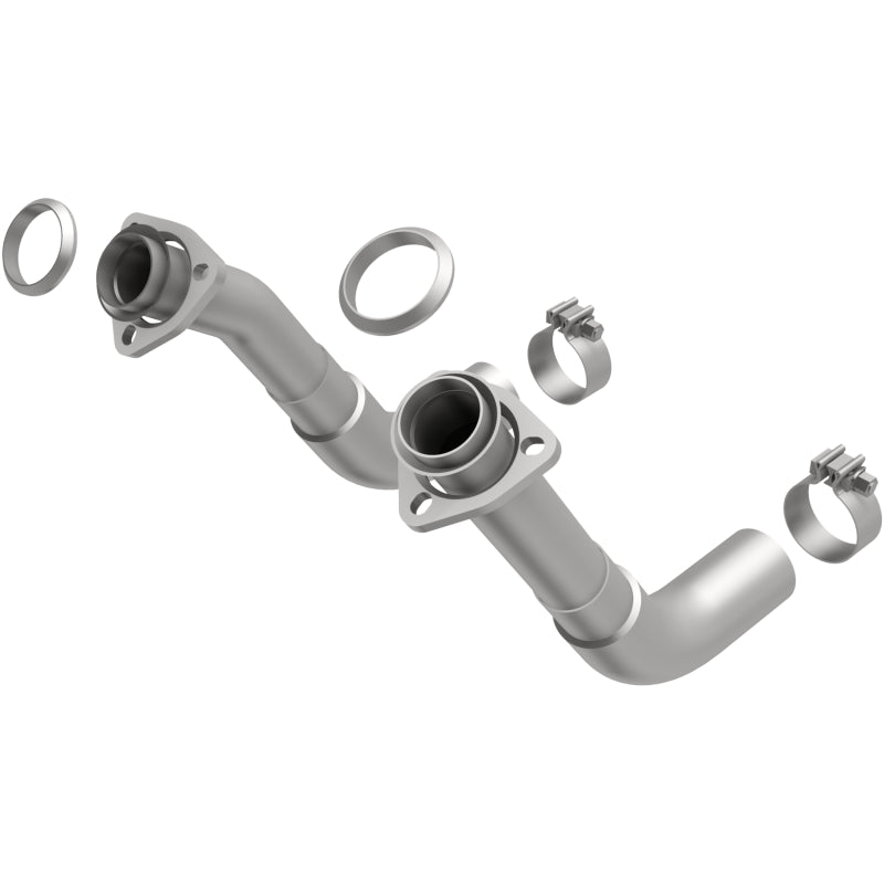 MagnaFlow 66-72 Chevy C10 Pickup V8 2-Piece Front Exhaust Pipe Kit (2in Tubing/Clamps/Inlet Flanges) - 15380