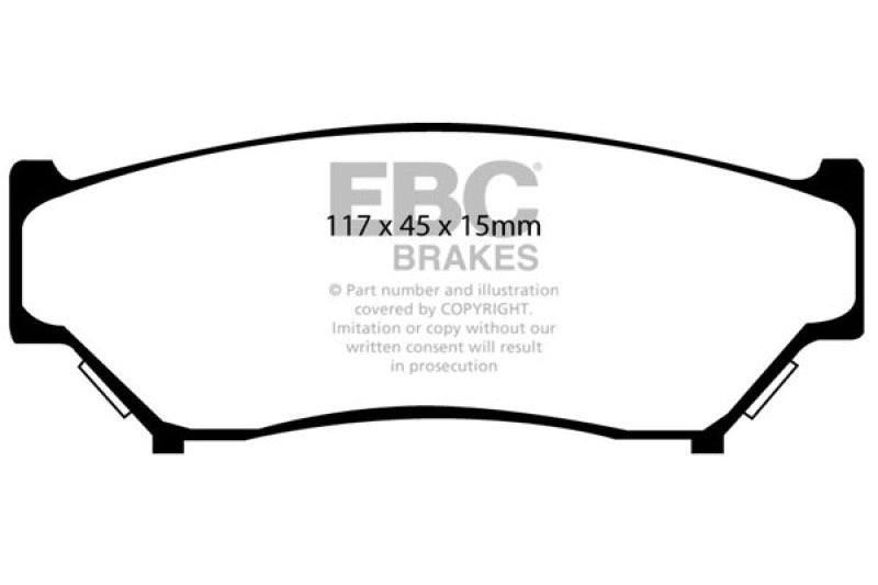 EBC 98-00 Chevrolet Tracker 1.6 (4 Door) Yellowstuff Front Brake Pads - DP4979R