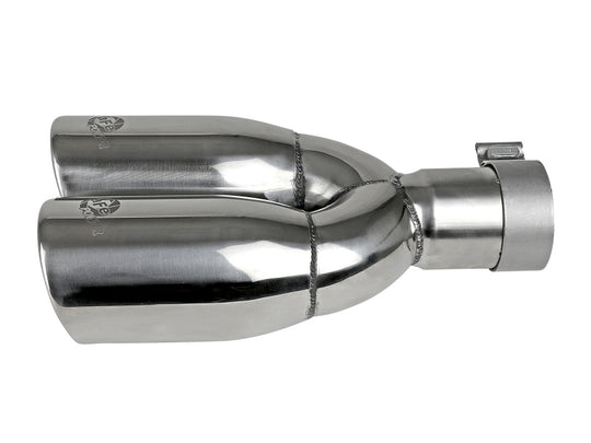 aFe MACH Force-Xp Universal Exhaust Tip 2-1/2 IN Inlet x 3-1/2 IN Outlet X 12 IN L - 49T25374-P12