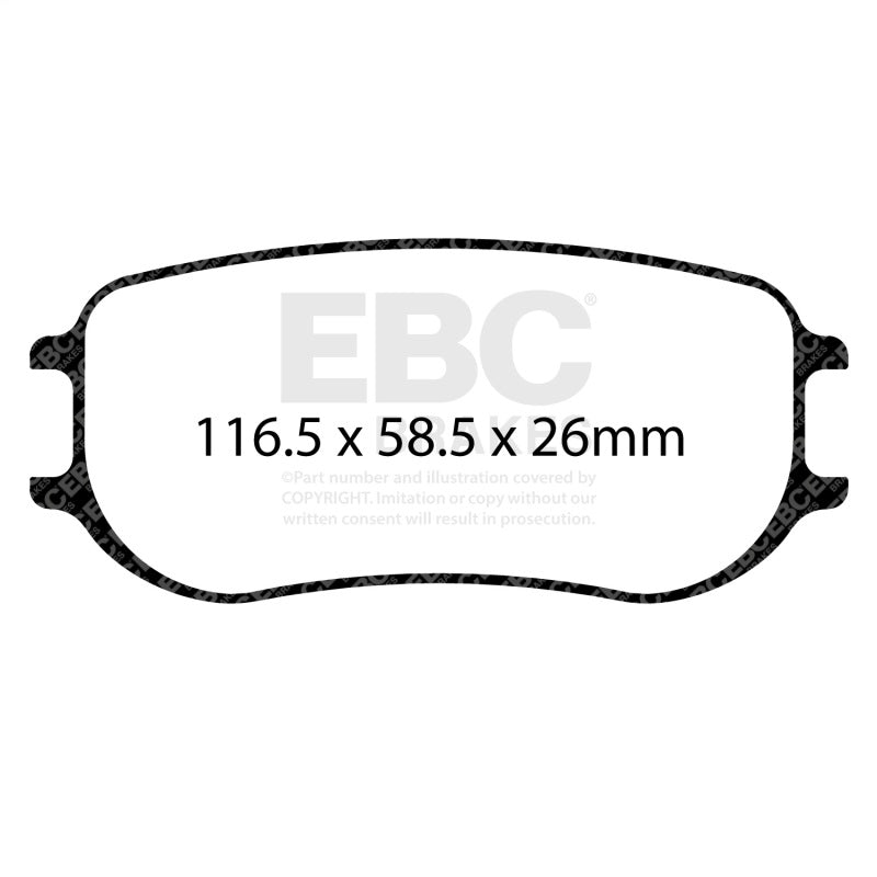 EBC Racing Porsche 991 GT3 Cup MR (w/PFC Brakes) SR-21 Sintered Race Rear Brake Pads - DP8082.26SR21