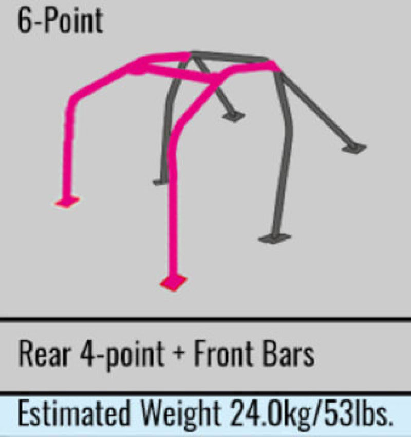 Cusco Roll Cage 6pt Chromoly Dash Through 2 Passenger 96-98 Mitsubishi EVO IV (S/O / No Cancel) - 560 290 E20