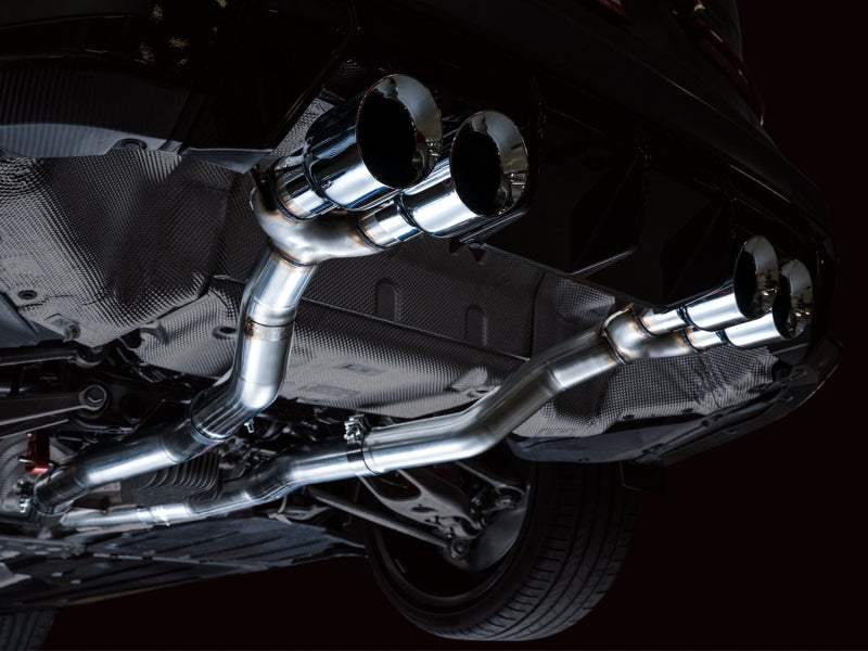 AWE Tuning Track Edition Cat-Back Exhaust for BMW G8X M3/M4 - Chrome Silver Tips - 3020-43482