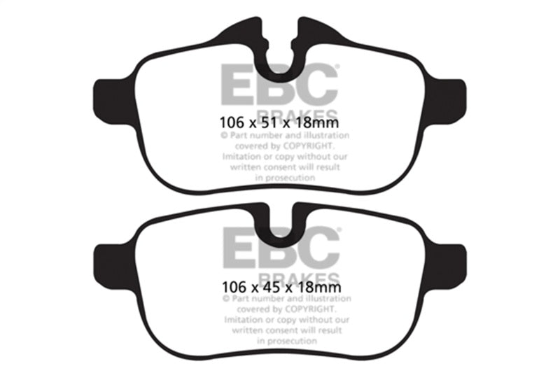 EBC 09+ BMW Z4 3.0 (E89) Greenstuff Rear Brake Pads - DP22046
