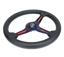 Load image into Gallery viewer, NRG Light Weight Gaming Steering Wheel - 350mm 3 NeoChrome Silver Spokes Perforated Leather - ST-018MC-PR