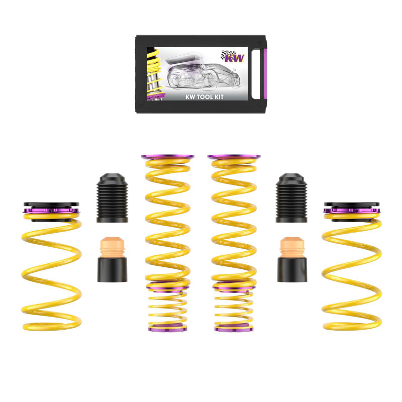 KW 2020+ Chevrolet Corvette C8 (w/ Electronic Dampers & OE Noselift) Height Adjustable Spring Kit - 25361034