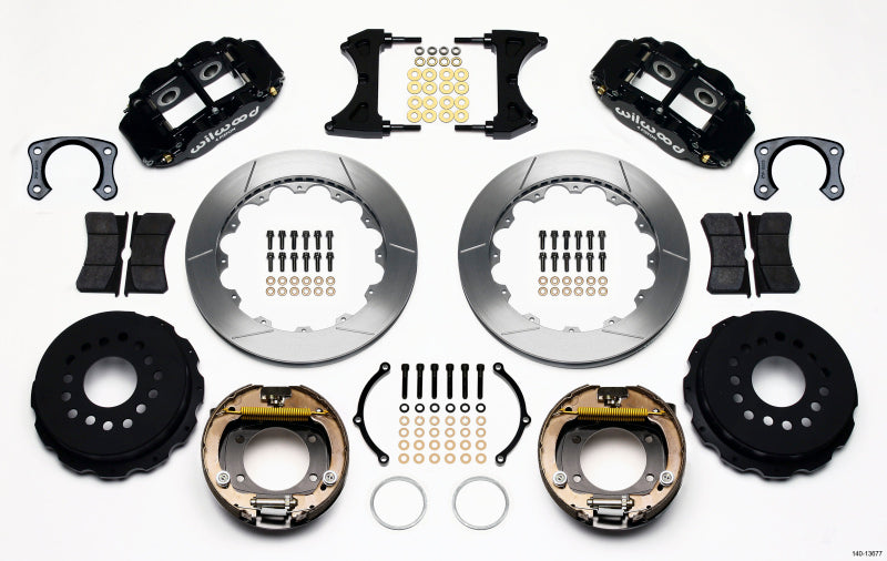 Wilwood Narrow Superlite 4R Rear P-Brk Kit 12.88in Big Ford New Style 2.50in Off Stag Mount - 140-13677