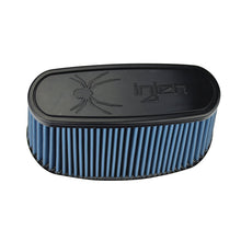 Load image into Gallery viewer, Injen NanoWeb Dry Air Filter 8.7x3.9in Oval ID / 10.4x5.6in OD / 4.75in Height / 7.9x3.1in Top - X-1130-BB