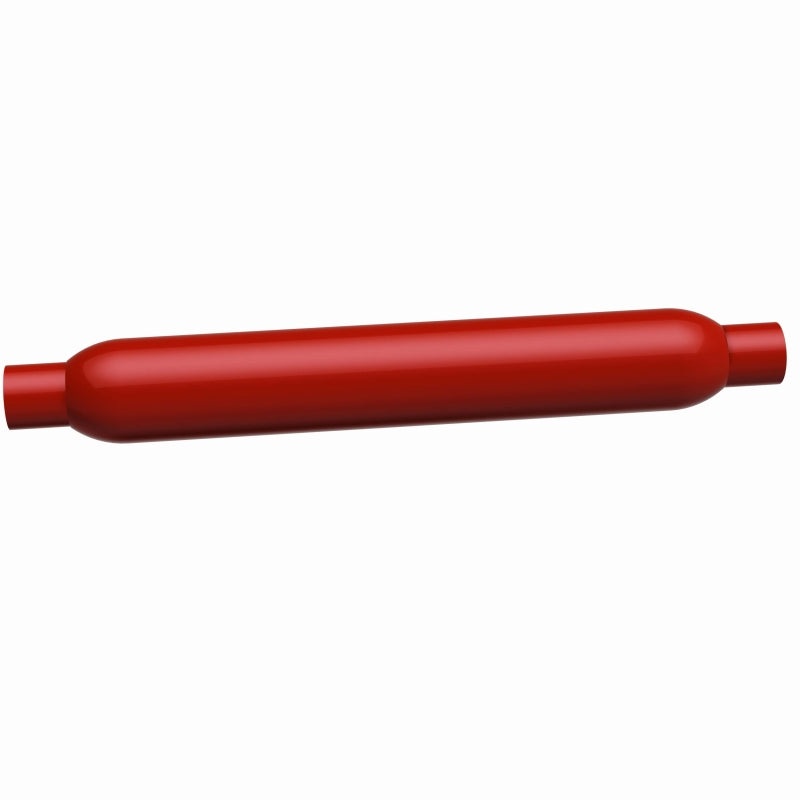 MagnaFlow Muffler Red Pack Series Glasspack 3.5in Rd 18in Body Length 2.25in/2.25in Inlet/Outlet - 13125