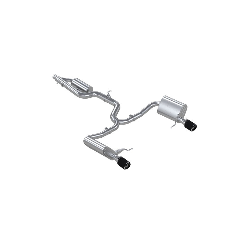 MBRP 17-19 VW Golf SportWagen/Alltrack 1.8T T304SS 3in Cat-Back 2.5in Dual Split Rear w/ CF Tips - S46183CF