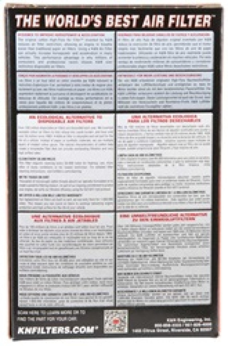 K&N Universal Rubber Filter 2 1/2inch Flange 3 1/2inch OD 4 inch Height - RD-0700
