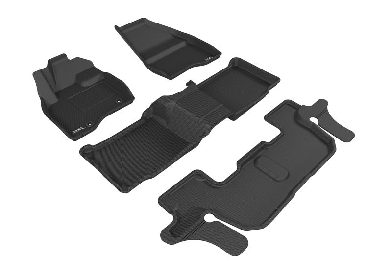 3D MAXpider 15-16 Ford Explorer w/ Bench 2nd Row Kagu Black Full Set - L1FR09101509