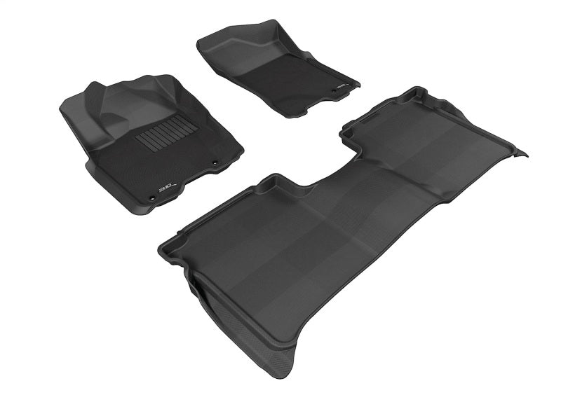 3D MAXpider 09-15 Nissan Titan Crew Cab Kagu Black Full Set (w/ STORAGE BOX) - L1NS06701509