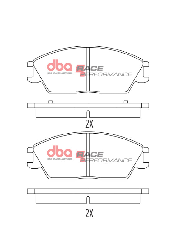 DBA 94-10 Hyundai Accent 1.3L/1.5L/1.6L Front RP Performance Brake Pads - DB1252RP