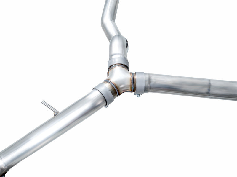AWE Tuning 2021+ GMC Suburban/Yukon XL 5.3L 0FG Split Rear Exit Catback - Quad Chrome Silver Tips - 3015-42007
