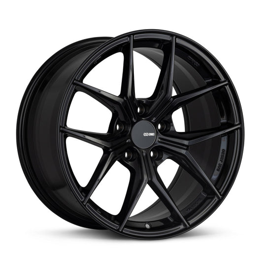 Enkei TSR-X 18x8 35mm Offset 5x114.3 BP 72.6mm Bore - Gloss Black Wheel - 529-880-6535BK