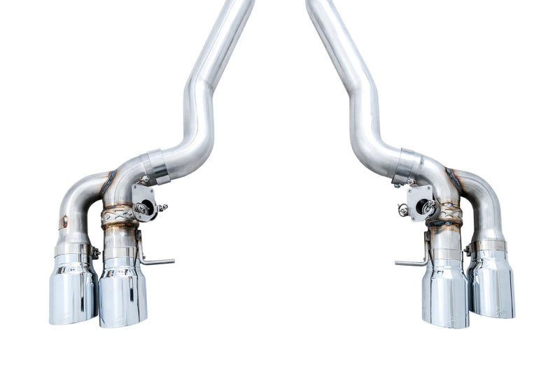 AWE Tuning 18-19 BMW M5 (F90) 4.4T AWD SwitchPath Axle-Back Exhaust - Chrome Silver Tips - 3025-42061