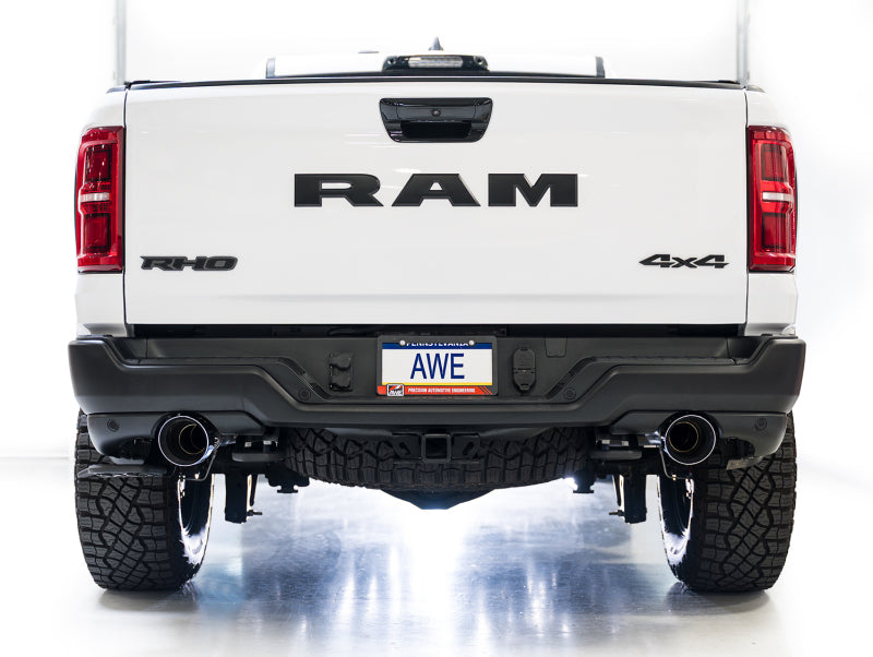 AWE Tuning 2025+ RAM 1500 RHO 3.0 I6 TT 0FG Dual Rear Exit Cat-Back Exhaust - Chrome Silver Tips - 3015-32630