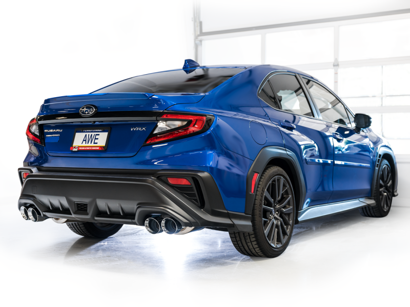 AWE Tuning 2022+ VB Subaru WRX Track Edition Exhaust - Chrome Silver Tips - 3020-42979