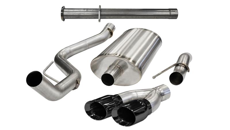 Corsa 2011-2014 Ford F-150 Raptor 6.2L V8 133in Wheelbase Black Xtreme Cat-Back Exhaust - 14759BLK