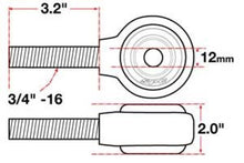Load image into Gallery viewer, SPC Performance xAxis Sealed Flex Joint LH 3/4in-16x12mm BH x 2in W - 15733