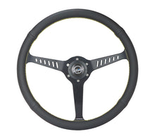 Load image into Gallery viewer, NRG Reinforced Steering Wheel (380mm/1in. Deep) Perforated Leather and Yellow Stitching - RST-380-STL-Y