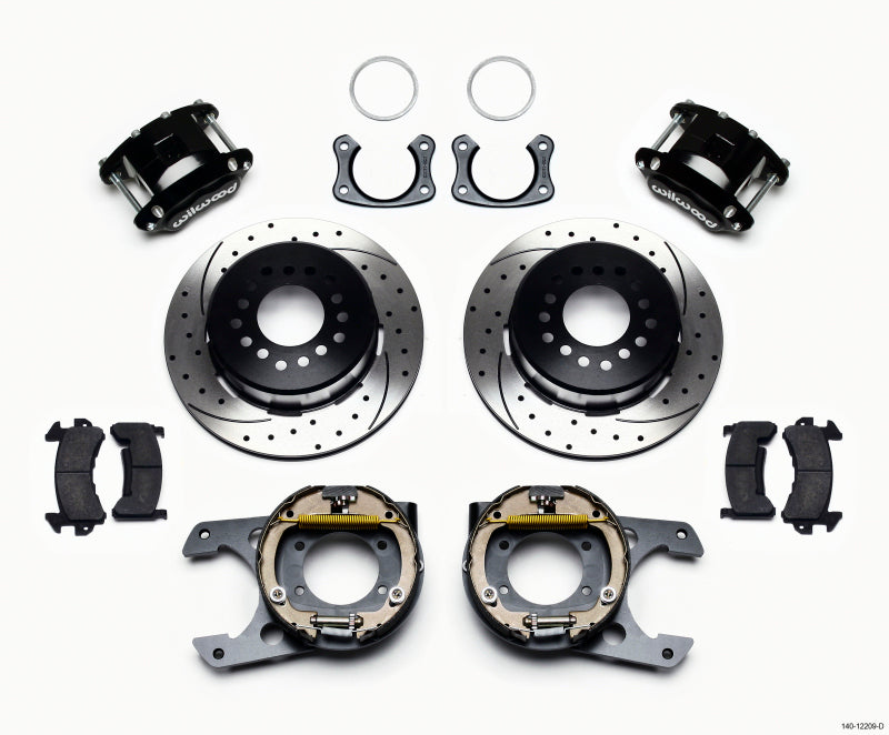 Wilwood D154 P/S Park Brake Kit Drilled New Big Ford 2.50in Offset - 140-12209-D